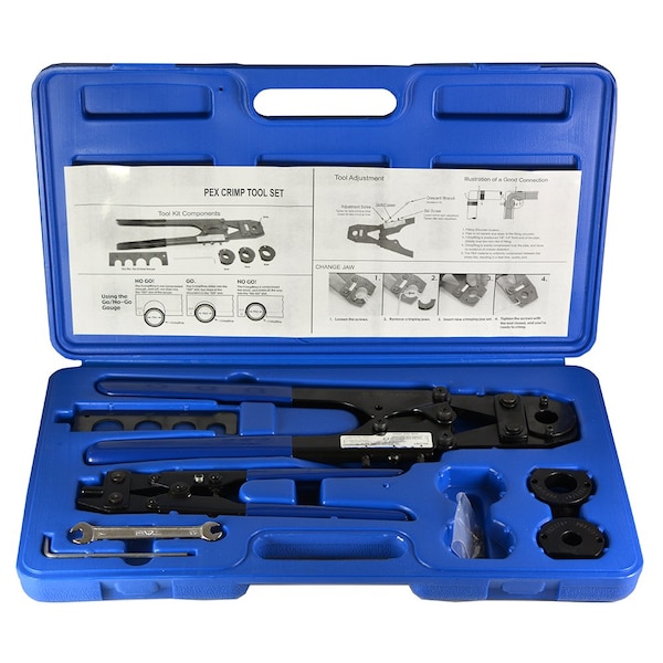 PEX Crimp Set with 3/8in., 1/2in., 3/4in.